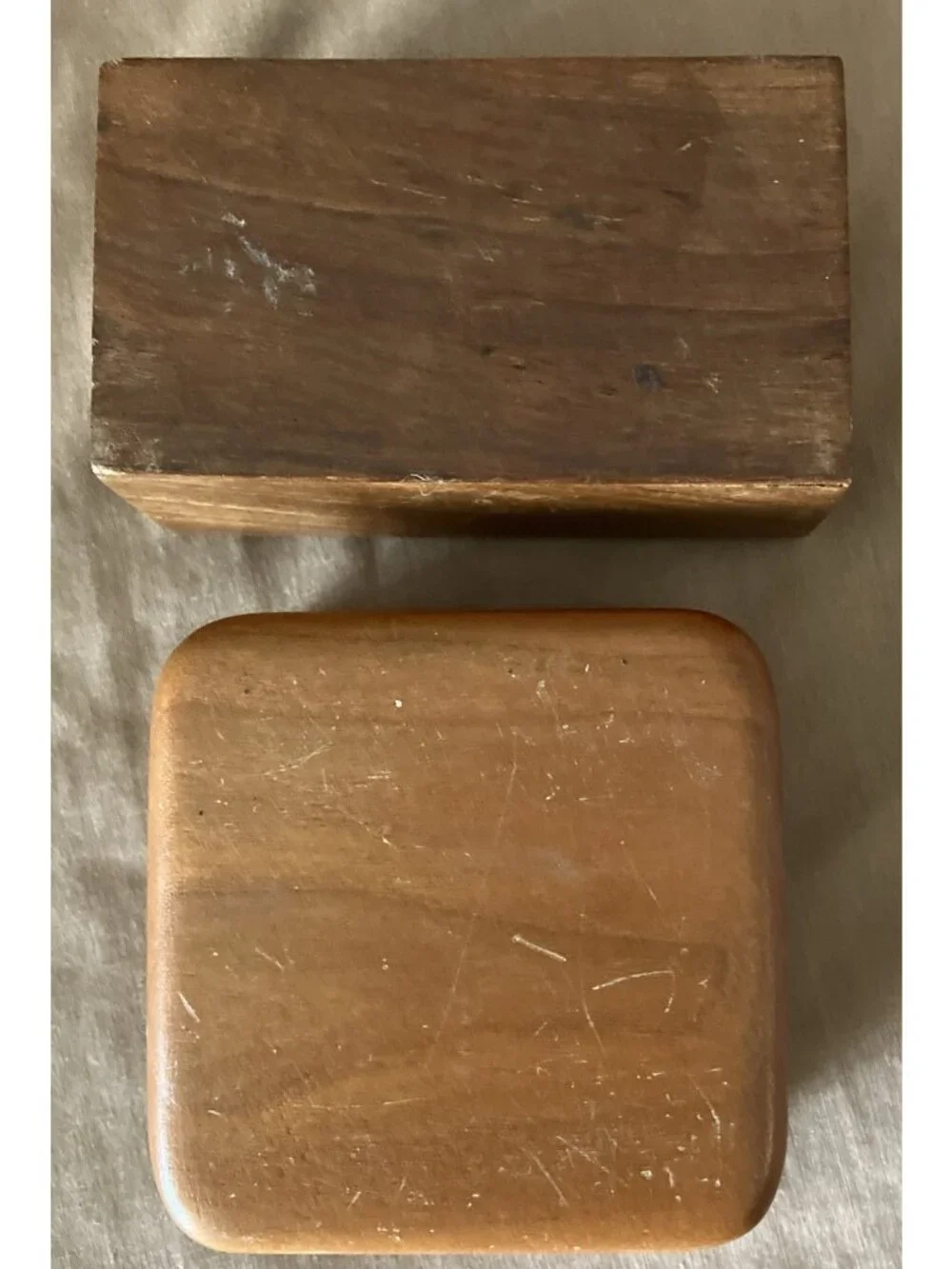 Lot Of 2 Carved Wood Boxes J. O’Connor Signed Eagle & Flower Carved Small Hinged